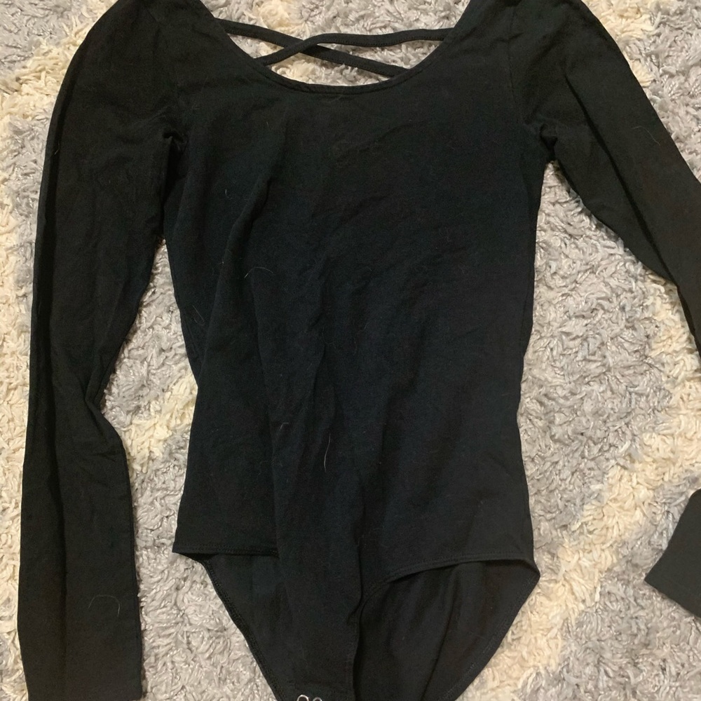 American Eagle black long sleeve body suit